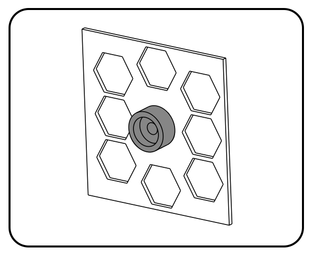 Anti-vibration, Caoutchoucs pour éviter les vibrations du protège-radiateur.