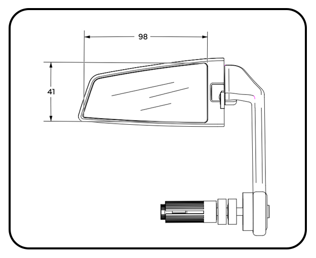 DIMENSIONS RÉTROVISEUR