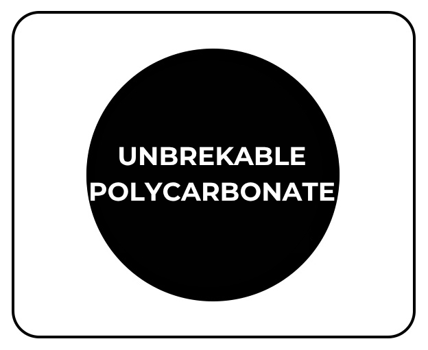 INCASSABLE Fabriqué en polymère thermoplastique haute résistance.