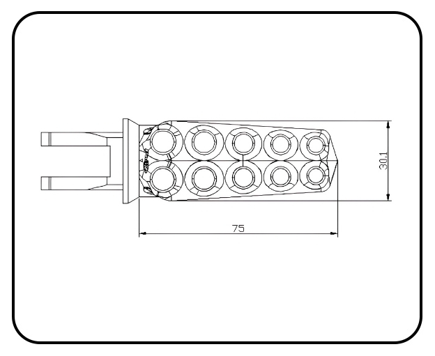DIMENSIONS: 75x30,1mm